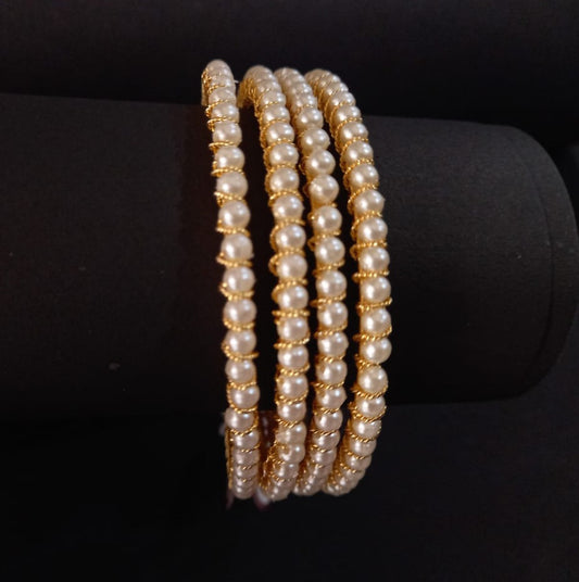 Classic Pearl Bangles Set